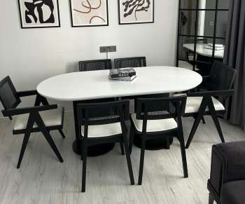 E - 1515 Ptt Masa 90x180 Luna Kollu Sandalyeli