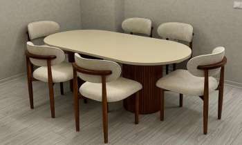 E - 1280 Ptt Masa 90x180 Polo Sandalye Kayın Beyaz