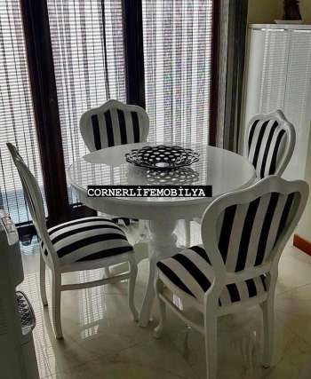 E - 1375 Yuvarlak 100 Lük Açılır Masa Klasik Sandalye